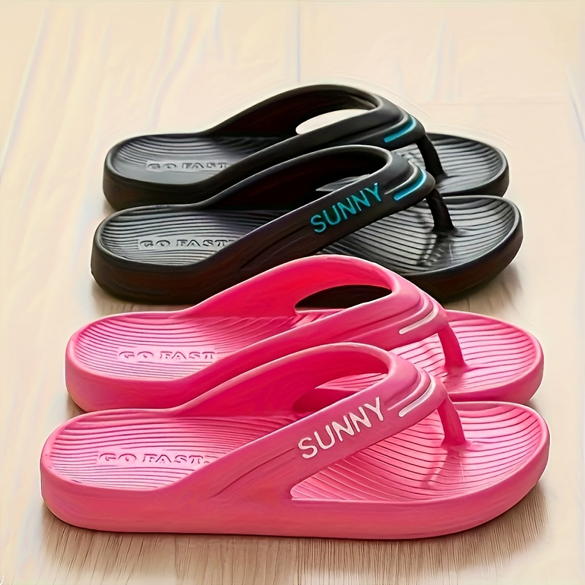 SUNNY Flip-Flops - Stylish & Comfortable EVA Spring/Summer Beach Slippers, Non-Slip, Lightweight & Durable, Perfect for Outdoor Travel and Beach Days, Gift Choice, Casual Beachwear | Casual Style | Lightweight Sole
