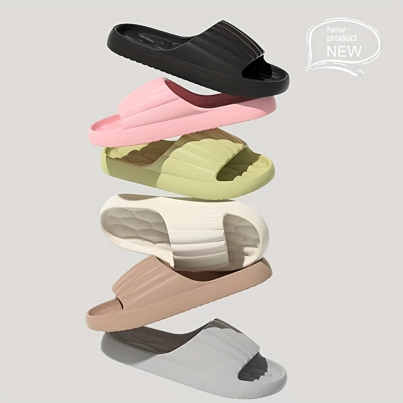 EVA Soft Sole Slippers, Quick-Dry Non-Slip Home Shower Slides, Lightweight Beach Slides