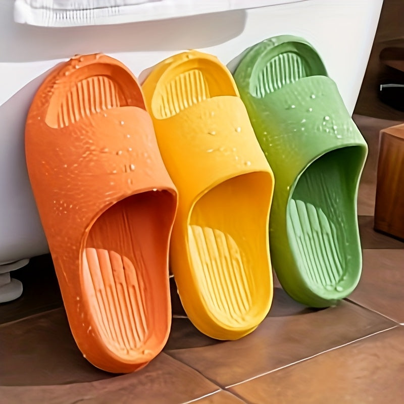 Summer EVA Flip-Flops - Soft, Comfortable, Slip-On Sandals with Non-Slip Soles for Bathroom, Floor, and Outdoor Use, Black and Orange, Summer Footwear | EVA Sandals | Comfortable Footwear