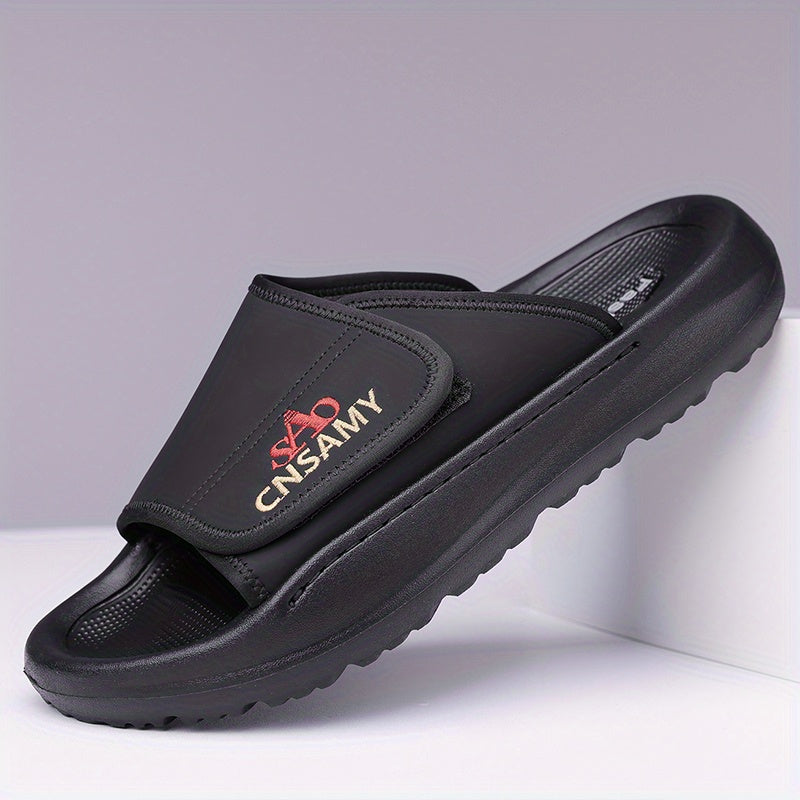 SND Men'S 2025 New Lightweight Quick-Dry Sandals - Fashion Open-Toe Slippers Suitable for Indoor/Outdoor Beach and Casual Wear, Summer Outdoor Slip-Ons, Soft EVA Sole, Non-Slip, Solid Color, Round Toe, Men'S Fashion Anti-Slip Flip-Flops, Comfortable Thick