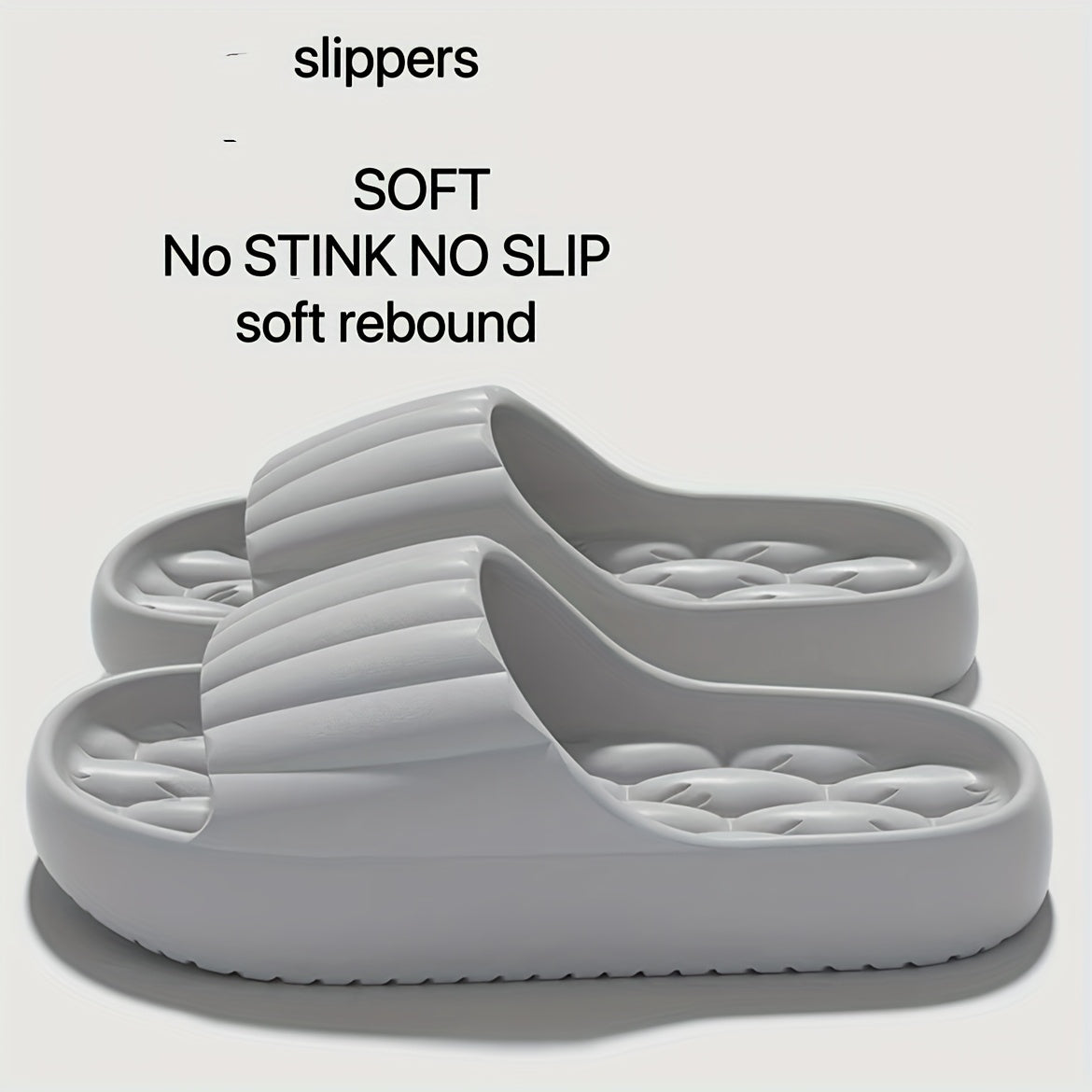 EVA Soft Sole Slippers, Quick-Dry Non-Slip Home Shower Slides, Lightweight Beach Slides
