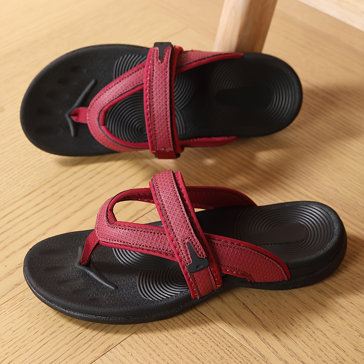 Women'S Comfortable Arch Support Flip Flops - Ultra-Lightweight Soft Bottom Summer Slides, Stylish Wedge Sandals with Non-Slip Grip, EVA Insole, Polyurethane Upper, Split Toe Design, Beach Footwear | Stylish Wedge Sandals | Soft Bottom Sandals