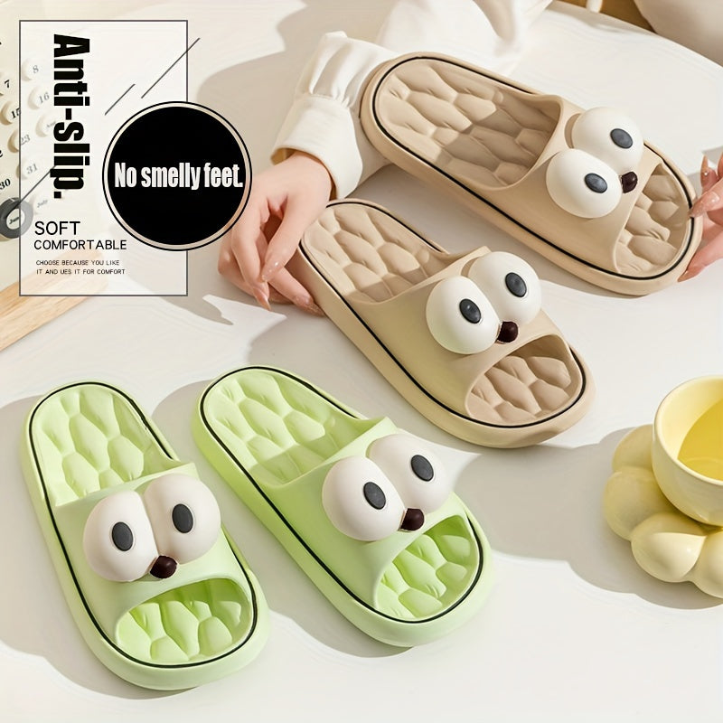 Women'S Soft & Comfortable EVA Flip-Flops with Playful Face Design - Ideal for Home, Beach, and Outdoor Use, All-Season Casual Footwear, Beach Footwear | Playful Design | EVA Flip Flops