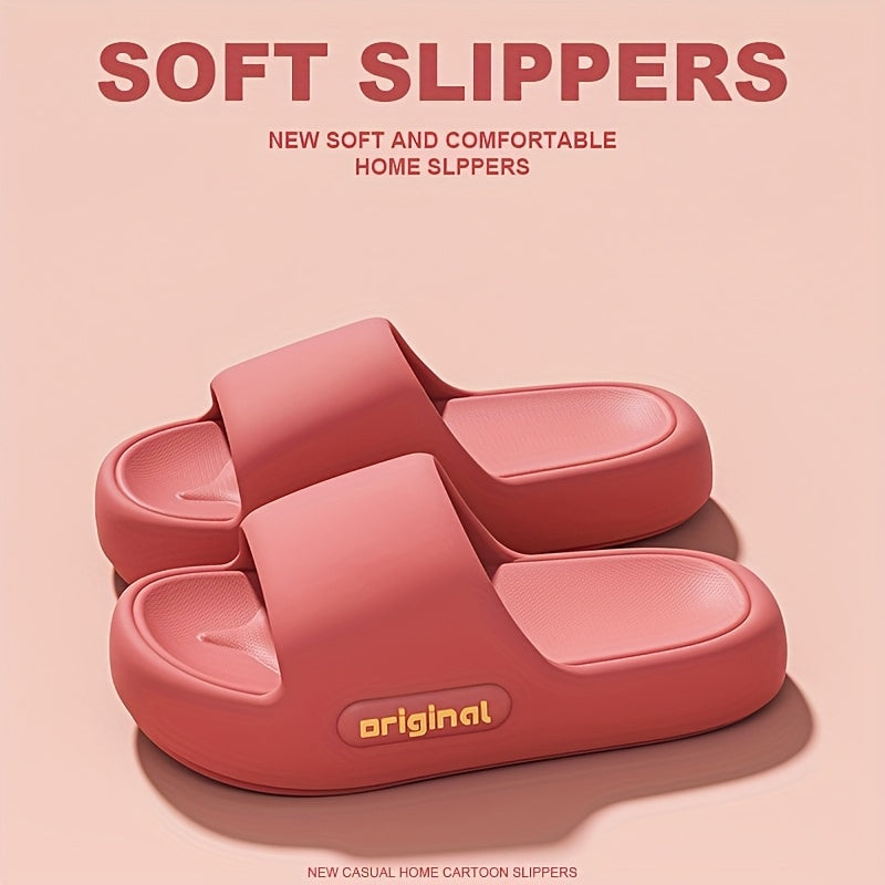 Women's Summer Slippers - Solid color elegant, comfortable for all seasons, round toe|simple|non-slip|quick-drying|platform soles|comfortable, EVA durable insoles and soles, casual daily wear, suitable for beach holiday trips, unisex beach sandals