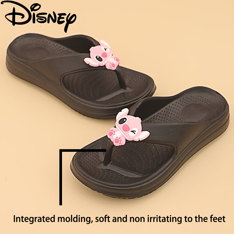 Disney Angel Non-Slip 1.57inch Summer Women's Flip-Flops, Soft EVA Molded Lightweight Thick-Soled Fashionable Outdoor Sandals with Arch Support Design