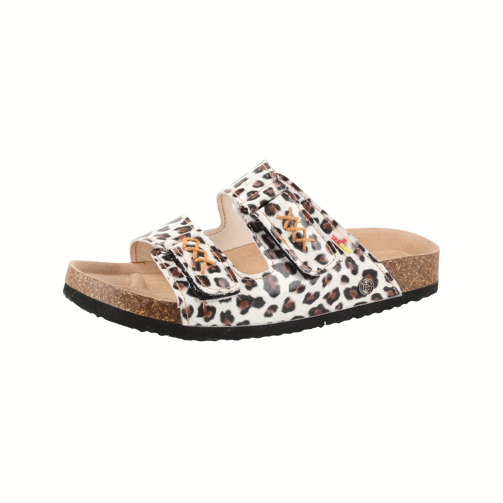 Women's Leopard Print Flip Flops - Open-Toe Summer Sandals with Non-Tiring Thick Platform Sole, Cushioned EVA/TPR Outsole - Slip-On Beach Shoes for Women - TMA EYES Everyday & Formal Use, Cute Sandals