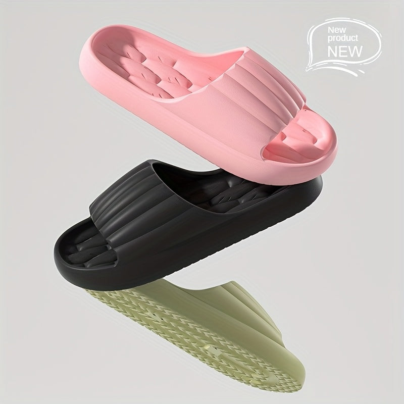 EVA Soft Sole Slippers, Quick-Dry Non-Slip Home Shower Slides, Lightweight Beach Slides