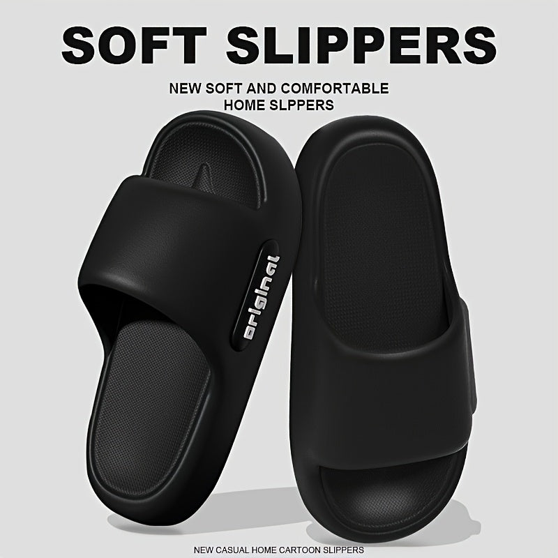 Women's Summer Slippers - Solid color elegant, comfortable for all seasons, round toe|simple|non-slip|quick-drying|platform soles|comfortable, EVA durable insoles and soles, casual daily wear, suitable for beach holiday trips, unisex beach sandals