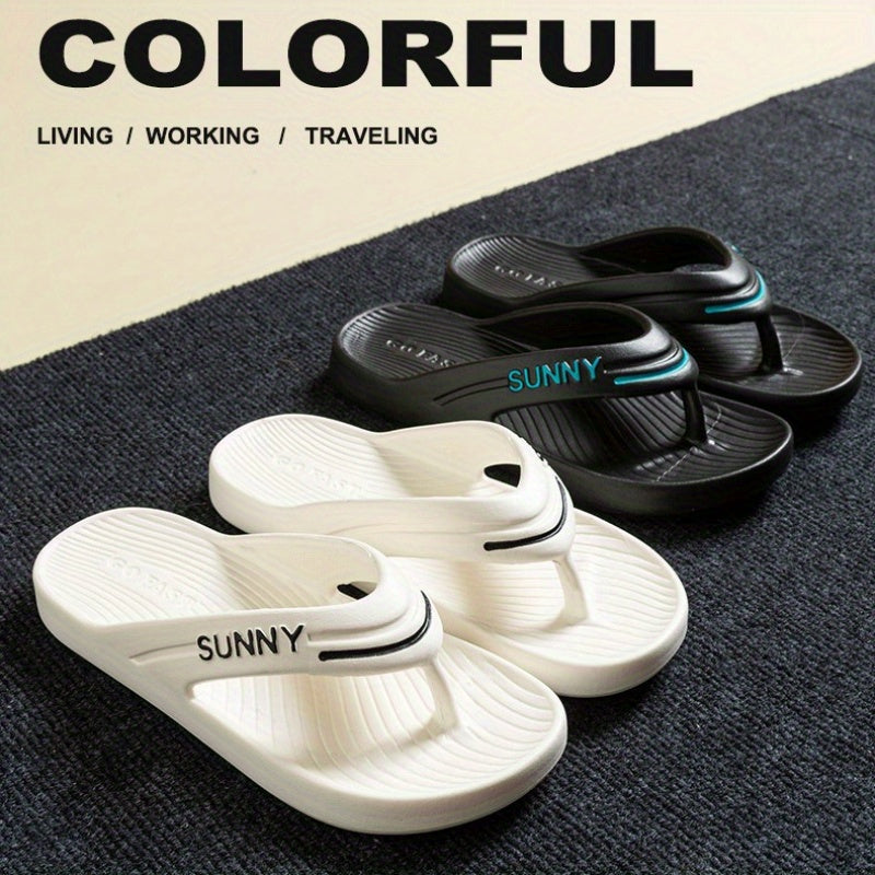 Women'S Non-Slip Comfort Flip Flops, Casual Solid Color EVA Sandals, All-Season Versatile Beach Slides, Hand Washable, Outdoor Fashion Footwear