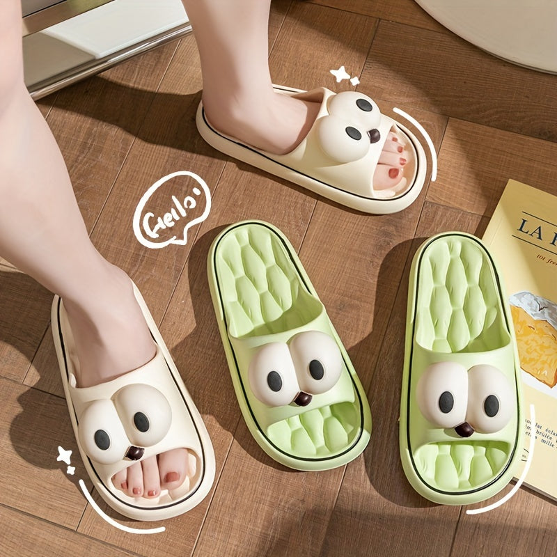 Women'S Soft & Comfortable EVA Flip-Flops with Playful Face Design - Ideal for Home, Beach, and Outdoor Use, All-Season Casual Footwear, Beach Footwear | Playful Design | EVA Flip Flops