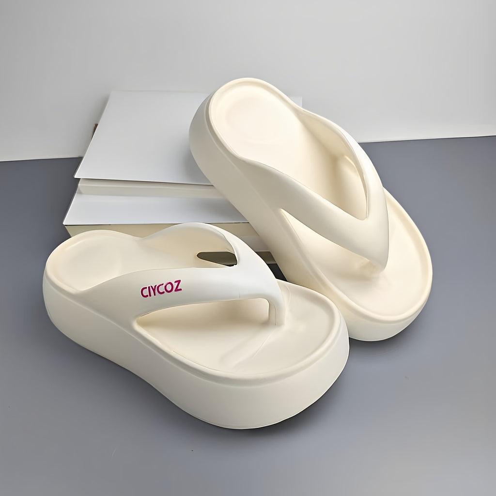 Women'S EVA Flip Flops - 2.36inch Thick Sole, Non-Slip, Anti-Slip Sandals for Summer & Spring, Casual Slip-On Sandals with "CIVCOZ" Branding, EVA Upper & Sole, Casual Footwear | Elegant Footwear | EVA Upper Sandals