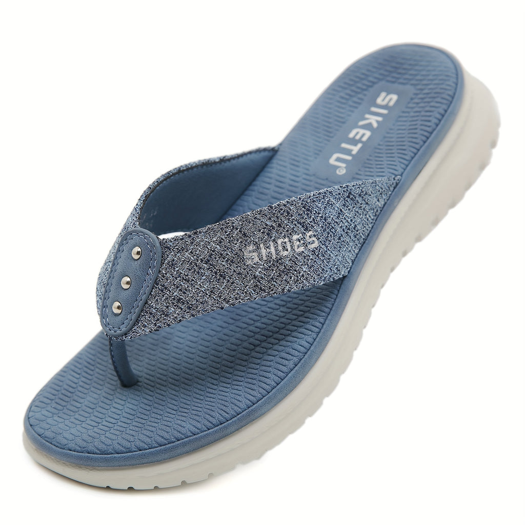 Women's Summer Slide Sandals - Casual Open-Toe Flip-Flops with Arch Support, Comfortable Low Heel, Fabric Upper, EVA Insole, Available in Pink, Red, Blue, Black, Grey, Beige & More, Sizes 35-42, Strappy Sandals