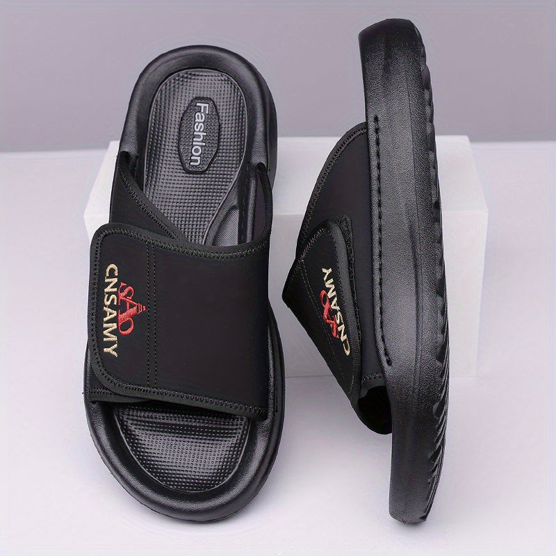 Men's Fashion Anti-Slip Flip-Flops, Comfortable Thick-Soled Summer Sandals - Durable EVA Material, Unisex Design, Casual Daily Use, Non-Slip Wear-Resistant Driving & Home Slippers for Men, 2025 New Lightweight Quick-Dry Slides - Stylish Open-Toe