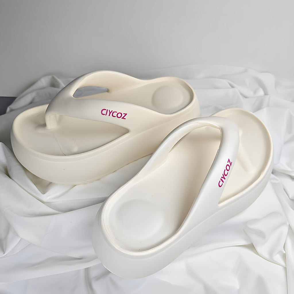 Women'S EVA Flip Flops - 2.36inch Thick Sole, Non-Slip, Anti-Slip Sandals for Summer & Spring, Casual Slip-On Sandals with "CIVCOZ" Branding, EVA Upper & Sole, Casual Footwear | Elegant Footwear | EVA Upper Sandals