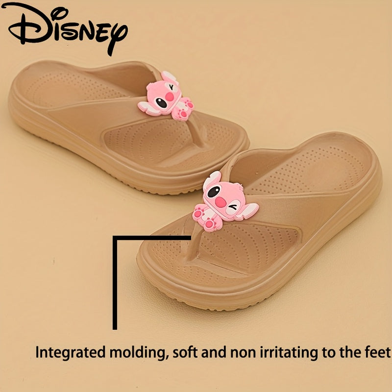 Disney Angel Non-Slip 1.57inch Summer Women's Flip-Flops, Soft EVA Molded Lightweight Thick-Soled Fashionable Outdoor Sandals with Arch Support Design