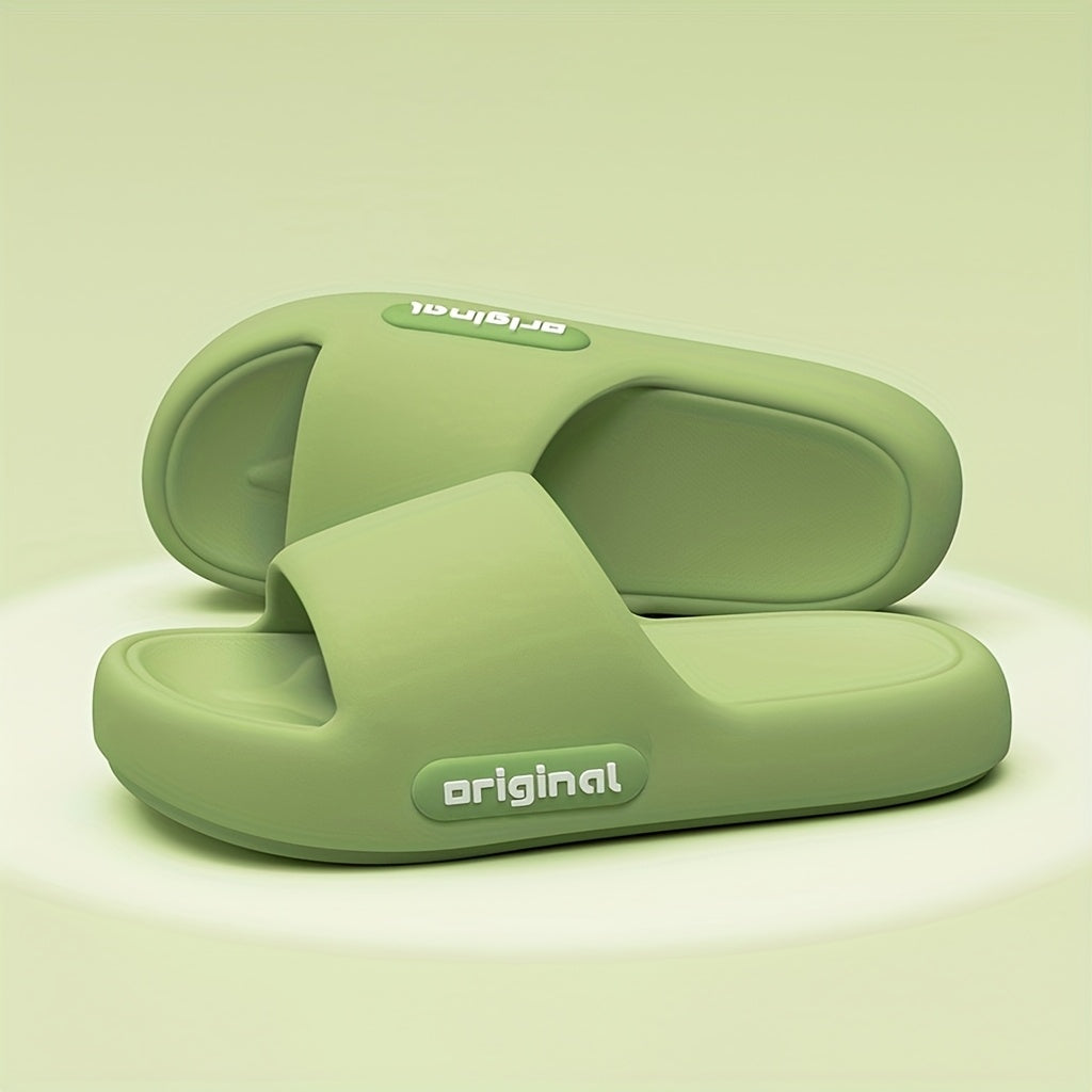 Women's Summer Slippers - Solid color elegant, comfortable for all seasons, round toe|simple|non-slip|quick-drying|platform soles|comfortable, EVA durable insoles and soles, casual daily wear, suitable for beach holiday trips, unisex beach sandals