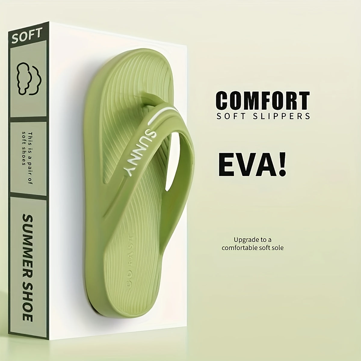 SUNNY Flip-Flops - Stylish & Comfortable EVA Spring/Summer Beach Slippers, Non-Slip, Lightweight & Durable, Perfect for Outdoor Travel and Beach Days, Gift Choice, Casual Beachwear | Casual Style | Lightweight Sole