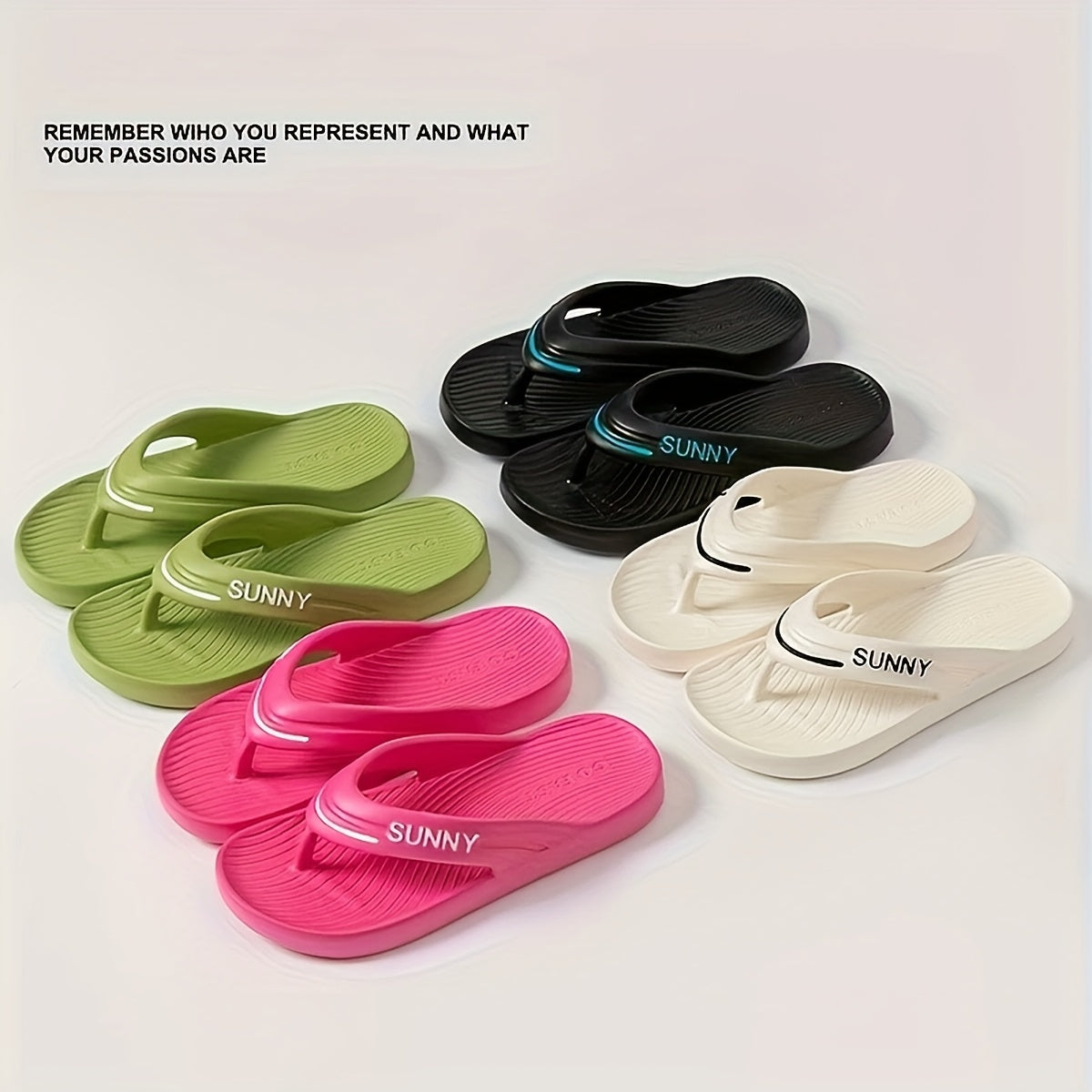 SUNNY Flip-Flops - Stylish & Comfortable EVA Spring/Summer Beach Slippers, Non-Slip, Lightweight & Durable, Perfect for Outdoor Travel and Beach Days, Gift Choice, Casual Beachwear | Casual Style | Lightweight Sole