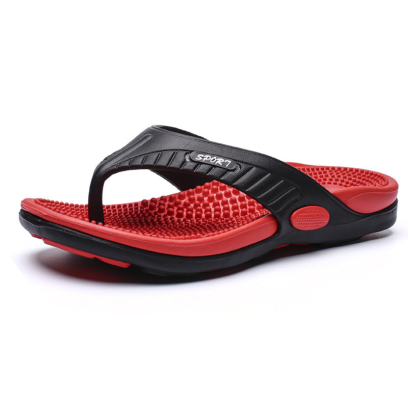 Acupressure Massage Slippers, Flip-Flops, Arch Support, Suitable for Adults, Unisex, Lightweight And Comfortable Summer Sandals with Shock Absorption And Anti-Slip Features, Ideal for Indoor And Outdoor Use at The Beach During Spring And Summer.