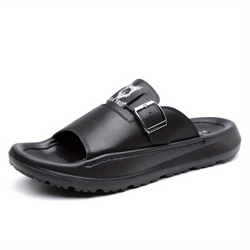 Soft EVA Men's Slippers - Comfortable, Thick Sole, Non-Slip Casual Slip-On Shoes, Stylish Open-Toe for All Seasons, Perfect for Indoor/Outdoor Use, Beach and Home Relaxation, Men's Breathable Outdoor Driving Anti-Slip Durable Summer Sandals, Fashionable