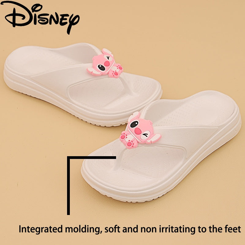 Disney Angel Non-Slip 1.57inch Summer Women's Flip-Flops, Soft EVA Molded Lightweight Thick-Soled Fashionable Outdoor Sandals with Arch Support Design