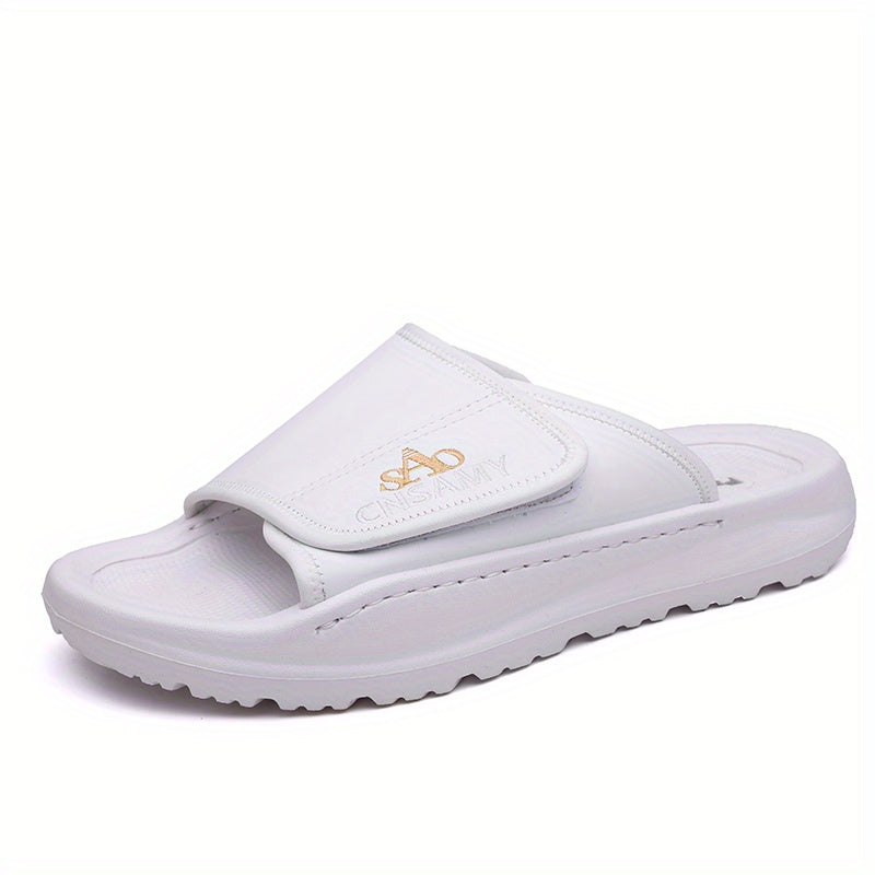 SND Men'S 2025 New Lightweight Quick-Dry Sandals - Fashion Open-Toe Slippers Suitable for Indoor/Outdoor Beach and Casual Wear, Summer Outdoor Slip-Ons, Soft EVA Sole, Non-Slip, Solid Color, Round Toe, Men'S Fashion Anti-Slip Flip-Flops, Comfortable Thick