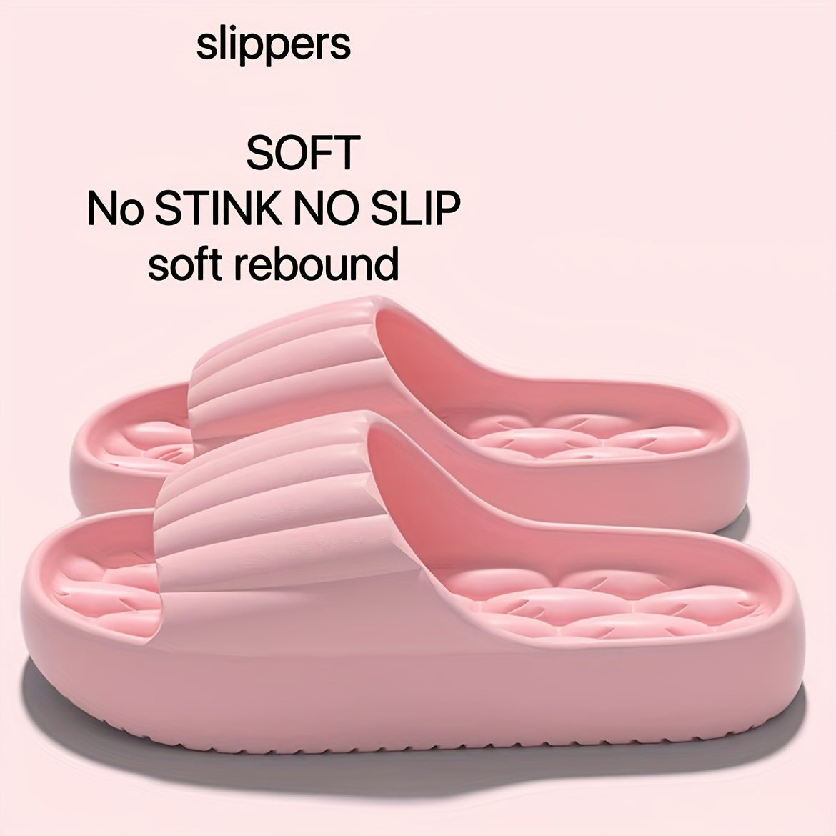 EVA Soft Sole Slippers, Quick-Dry Non-Slip Home Shower Slides, Lightweight Beach Slides