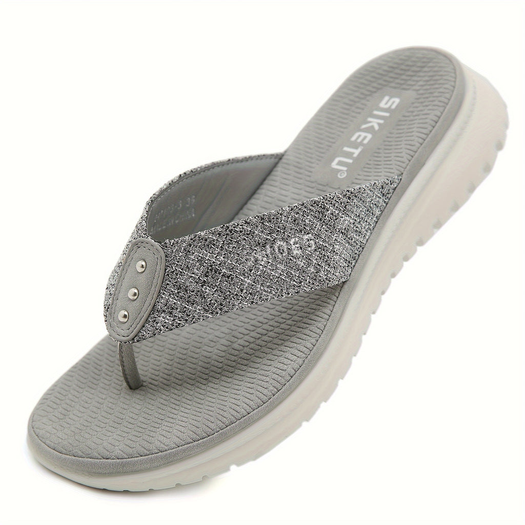 Women's Summer Slide Sandals - Casual Open-Toe Flip-Flops with Arch Support, Comfortable Low Heel, Fabric Upper, EVA Insole, Available in Pink, Red, Blue, Black, Grey, Beige & More, Sizes 35-42, Strappy Sandals