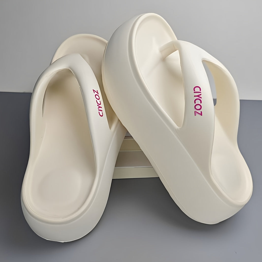 Women'S EVA Flip Flops - 2.36inch Thick Sole, Non-Slip, Anti-Slip Sandals for Summer & Spring, Casual Slip-On Sandals with "CIVCOZ" Branding, EVA Upper & Sole, Casual Footwear | Elegant Footwear | EVA Upper Sandals
