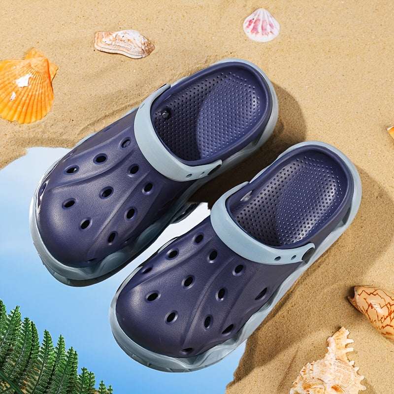 2025 Summer New Thick-Soled Breathable Non-Slip Beach Sandals, Stylish And Water-Draining Casual Flip-Flops.