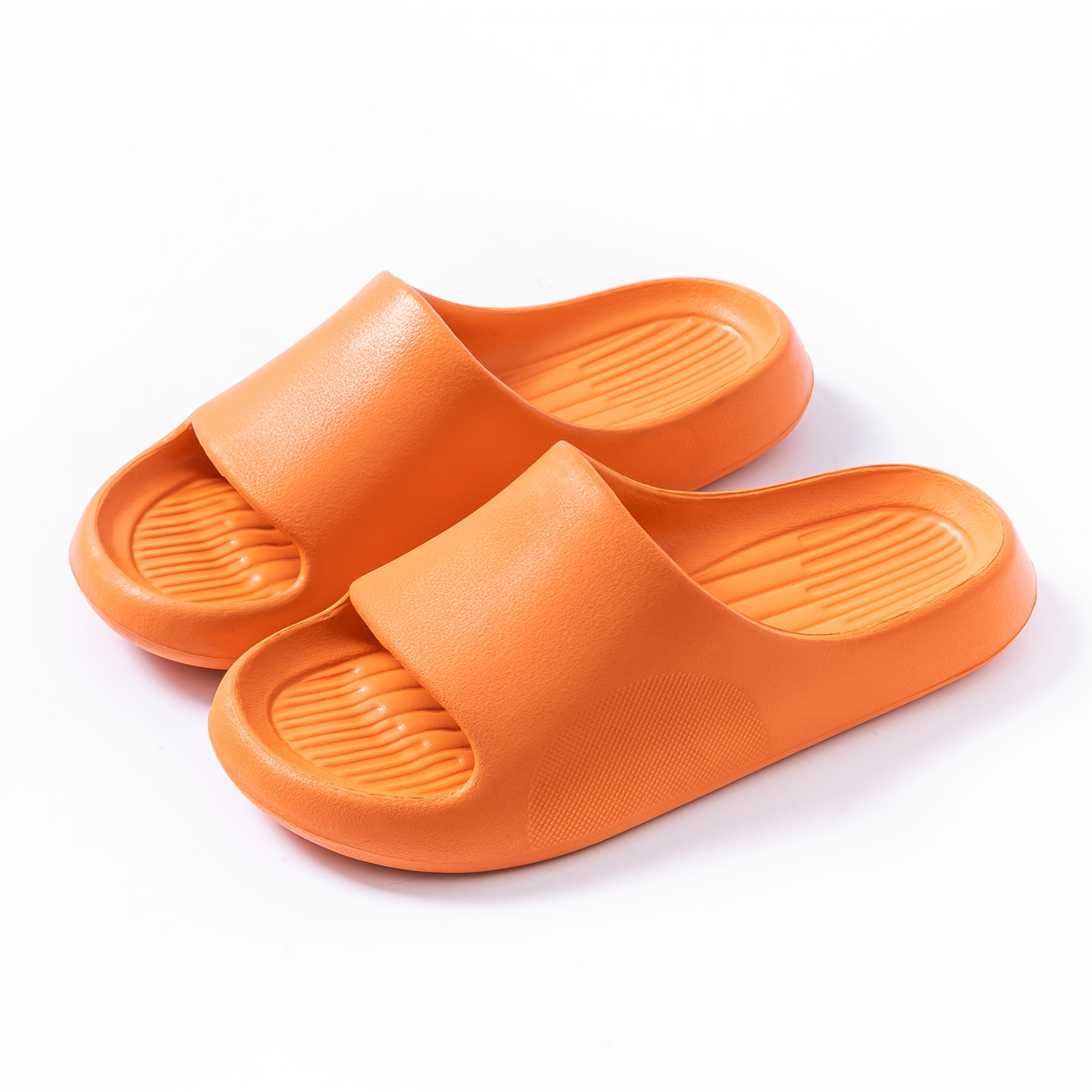 Summer EVA Flip-Flops - Soft, Comfortable, Slip-On Sandals with Non-Slip Soles for Bathroom, Floor, and Outdoor Use, Black and Orange, Summer Footwear | EVA Sandals | Comfortable Footwear