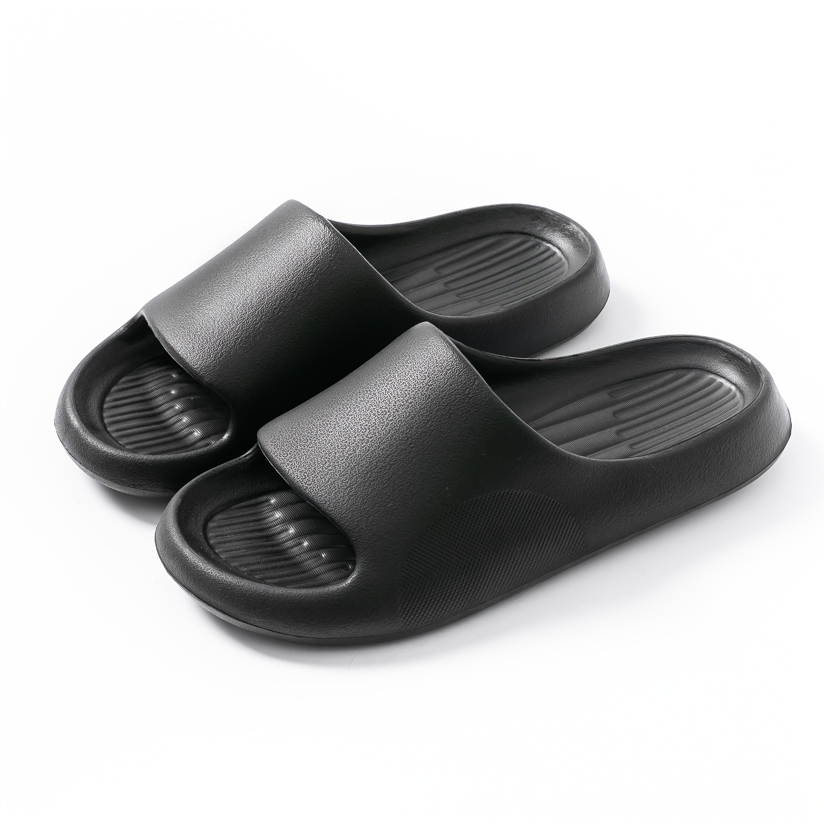 Summer EVA Flip-Flops - Soft, Comfortable, Slip-On Sandals with Non-Slip Soles for Bathroom, Floor, and Outdoor Use, Black and Orange, Summer Footwear | EVA Sandals | Comfortable Footwear