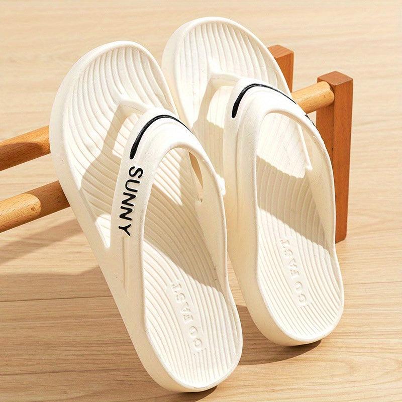 Women'S Non-Slip Comfort Flip Flops, Casual Solid Color EVA Sandals, All-Season Versatile Beach Slides, Hand Washable, Outdoor Fashion Footwear