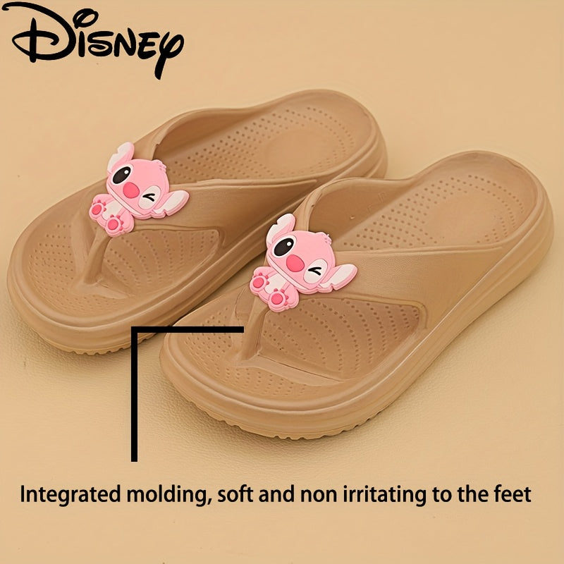 Disney Angel Non-Slip 1.57inch Summer Women's Flip-Flops, Soft EVA Molded Lightweight Thick-Soled Fashionable Outdoor Sandals with Arch Support Design
