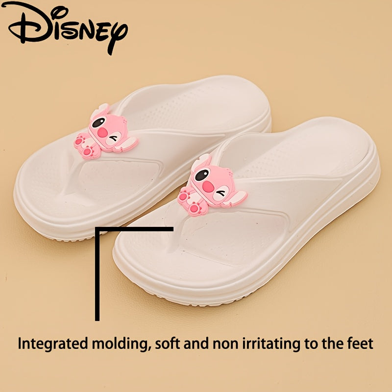 Disney Angel Non-Slip 1.57inch Summer Women's Flip-Flops, Soft EVA Molded Lightweight Thick-Soled Fashionable Outdoor Sandals with Arch Support Design