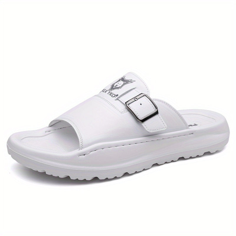 Soft EVA Men's Slippers - Comfortable, Thick Sole, Non-Slip Casual Slip-On Shoes, Stylish Open-Toe for All Seasons, Perfect for Indoor/Outdoor Use, Beach and Home Relaxation, Men's Breathable Outdoor Driving Anti-Slip Durable Summer Sandals, Fashionable
