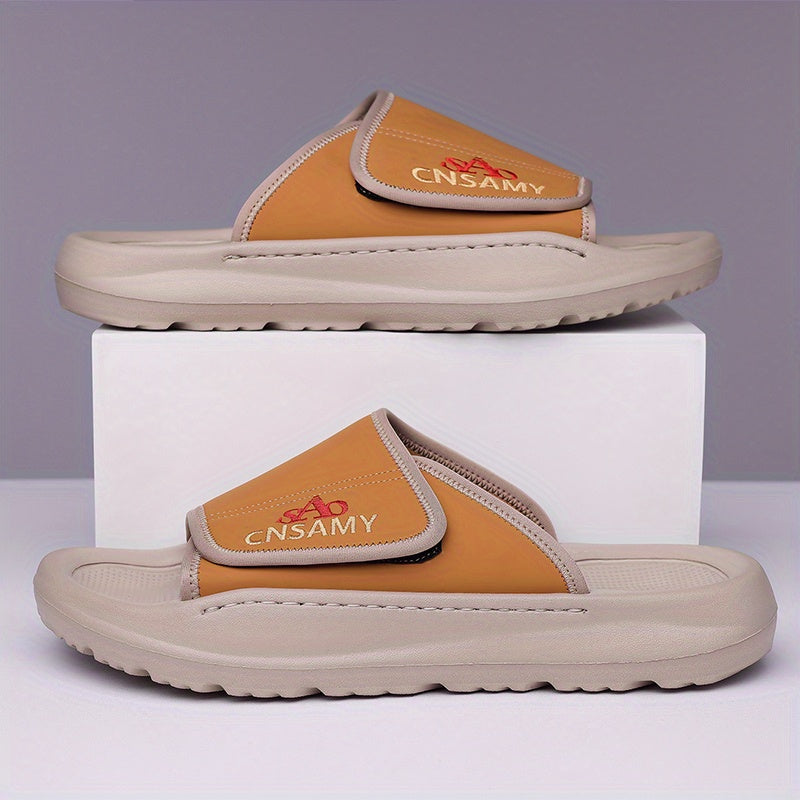 Men's Fashion Anti-Slip Flip-Flops, Comfortable Thick-Soled Summer Sandals - Durable EVA Material, Unisex Design, Casual Daily Use, Non-Slip Wear-Resistant Driving & Home Slippers for Men, 2025 New Lightweight Quick-Dry Slides - Stylish Open-Toe