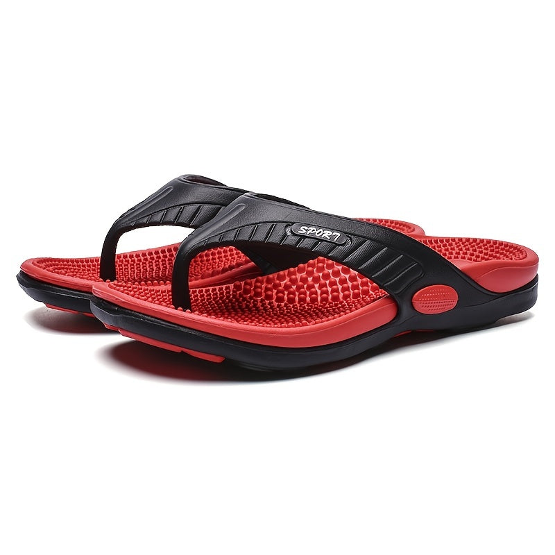 Acupressure Massage Slippers, Flip-Flops, Arch Support, Suitable for Adults, Unisex, Lightweight And Comfortable Summer Sandals with Shock Absorption And Anti-Slip Features, Ideal for Indoor And Outdoor Use at The Beach During Spring And Summer.