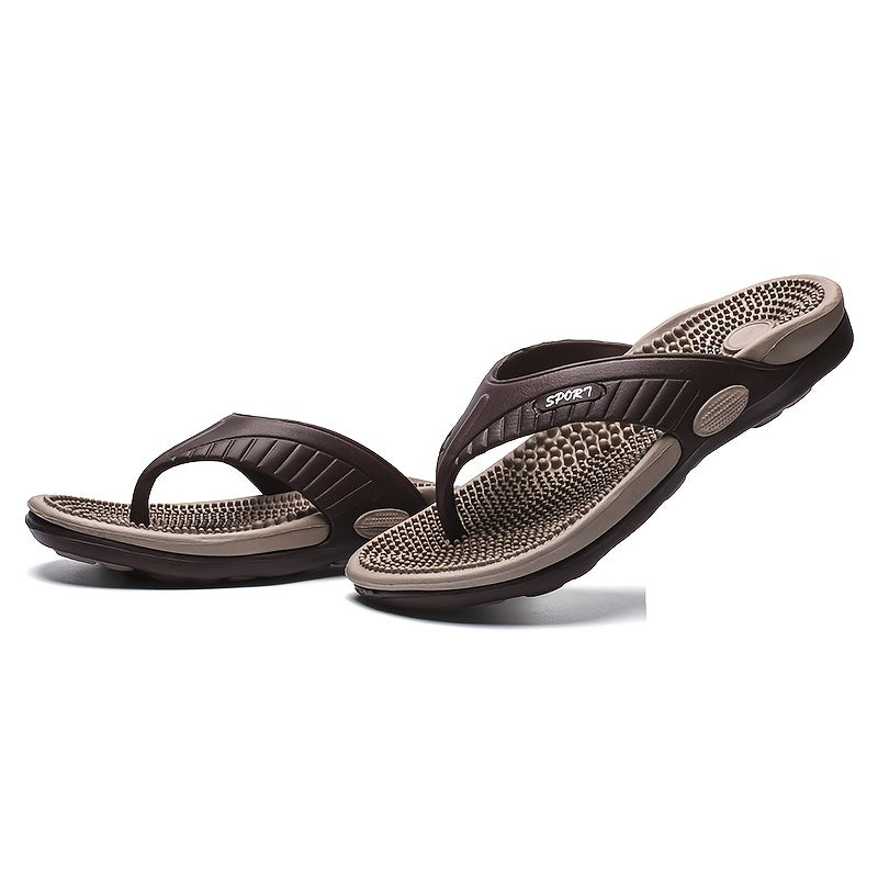 Acupressure Massage Slippers, Flip-Flops, Arch Support, Suitable for Adults, Unisex, Lightweight And Comfortable Summer Sandals with Shock Absorption And Anti-Slip Features, Ideal for Indoor And Outdoor Use at The Beach During Spring And Summer.