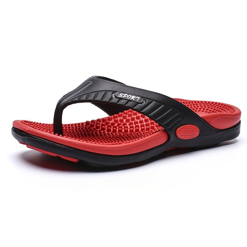 Acupressure Massage Slippers, Flip-Flops, Arch Support, Suitable for Adults, Unisex, Lightweight And Comfortable Summer Sandals with Shock Absorption And Anti-Slip Features, Ideal for Indoor And Outdoor Use at The Beach During Spring And Summer.