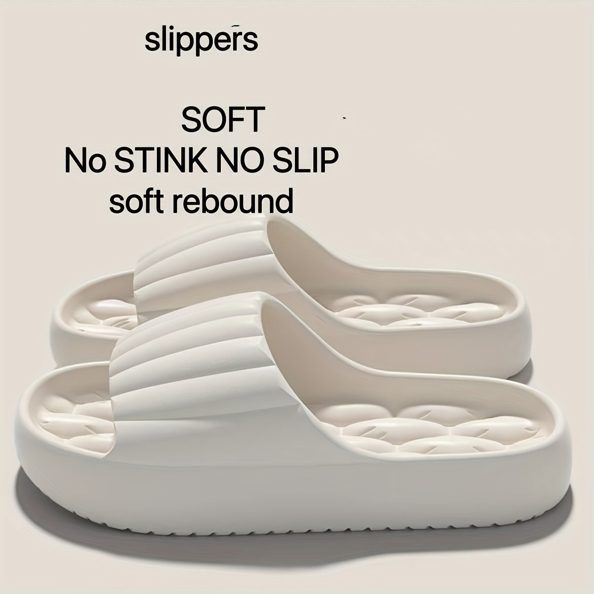 EVA Soft Sole Slippers, Quick-Dry Non-Slip Home Shower Slides, Lightweight Beach Slides