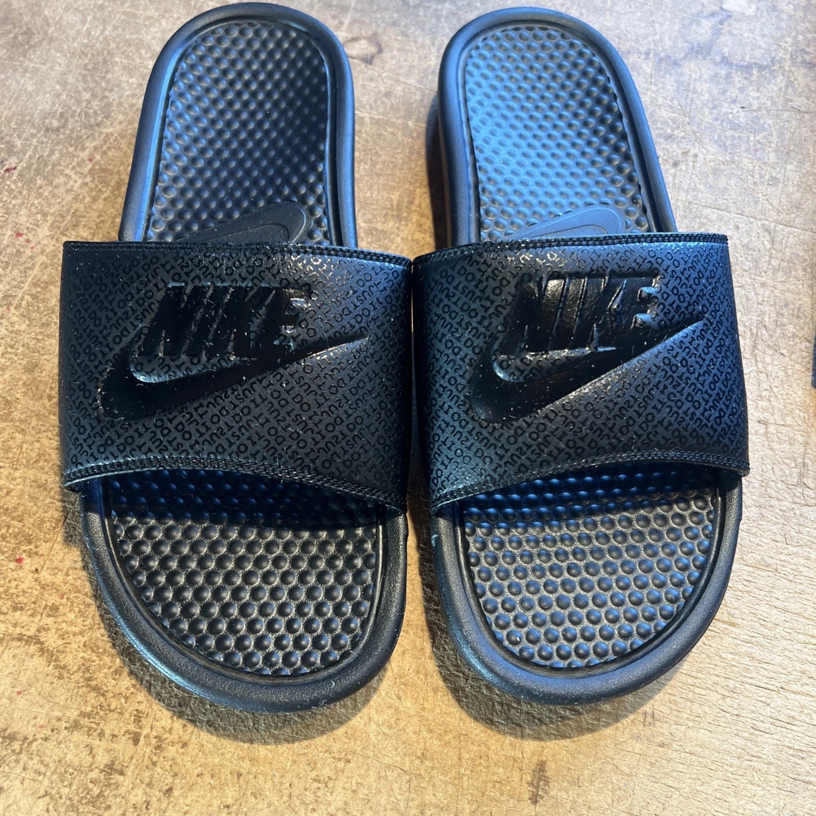 NEW Nike Mens Benassi JDI Slippers Slide Sandals Shoes 343880 Sz 12 Super Clean!