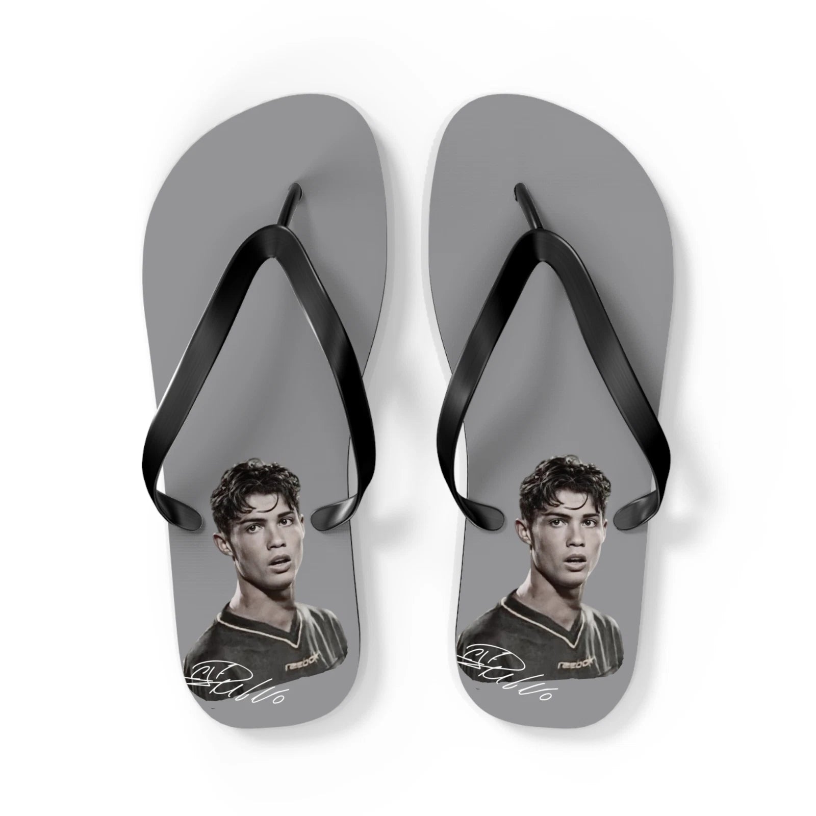 Sporty Flip Flops Featuring Iconic Athlete | Cool Casual Summer Slippers, Beach