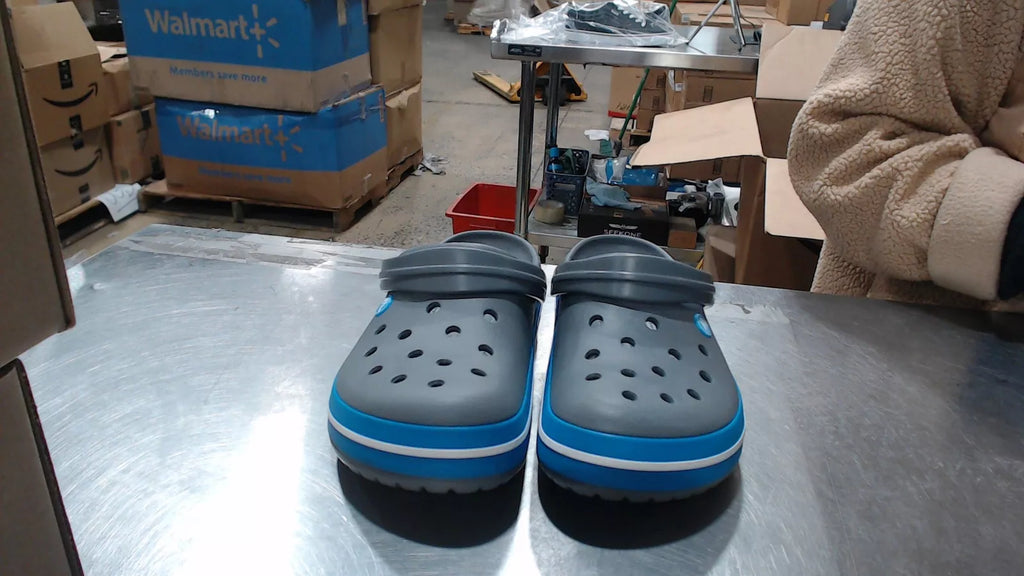 UsedLikeNew_Crocs Unisex-Adult Crocband Clog, Charcoal/Ocean, 10 Men/12
