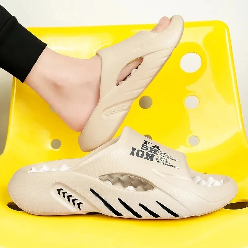 New Summer Men's Massage Slippers Slides Indoor Outdoor Comfort Shoes Beach Gift