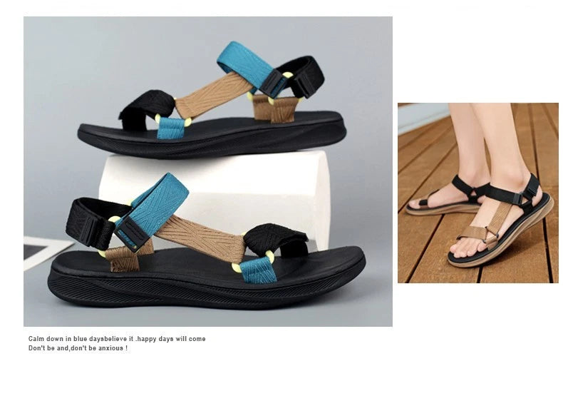 New Mens Summer Outdoor Sandals Open Toe Arch Support Non-slip Beach Sandals