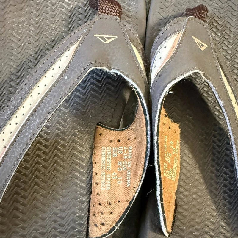 REEF Men's Size 10 EUR 43 Sandals Flex, Dark Brown/Tan