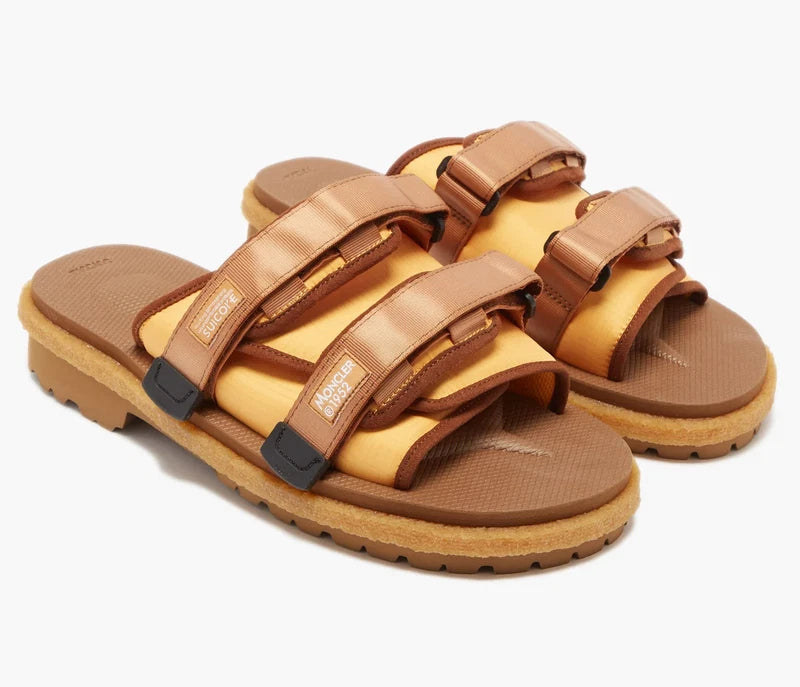 Moncler X Suicoke Moto Mountain Ripstop Vibram Sole Slides Shoes Sandals New 43