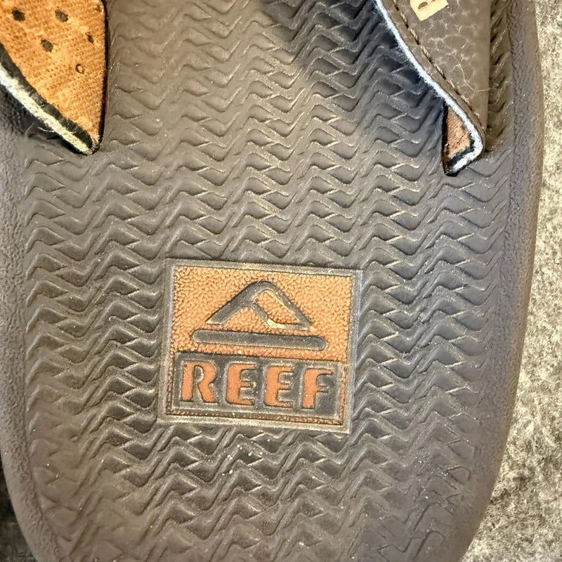 REEF Men's Size 10 EUR 43 Sandals Flex, Dark Brown/Tan
