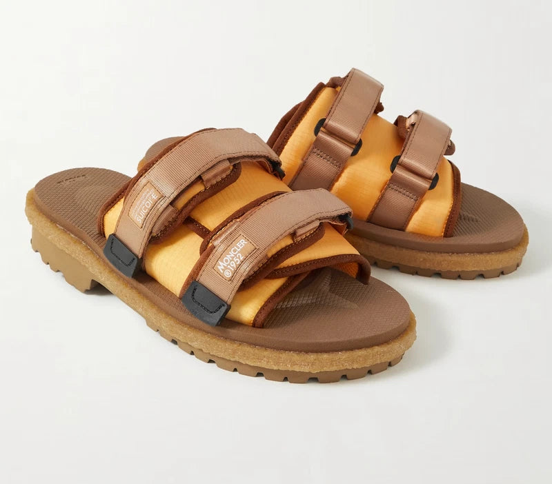 Moncler X Suicoke Moto Mountain Ripstop Vibram Sole Slides Shoes Sandals New 43